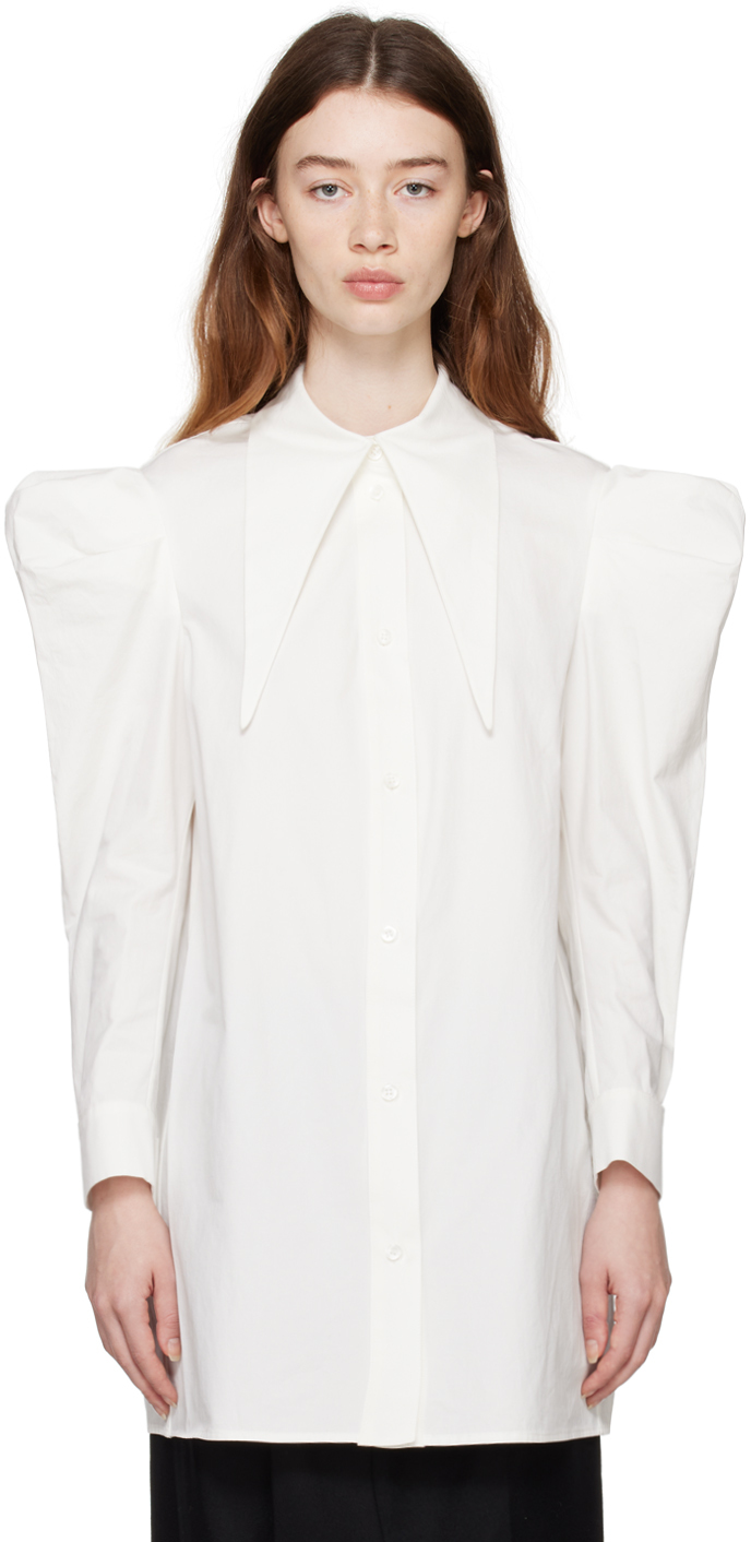 White Puff Shirt by KIMHĒKIM on Sale