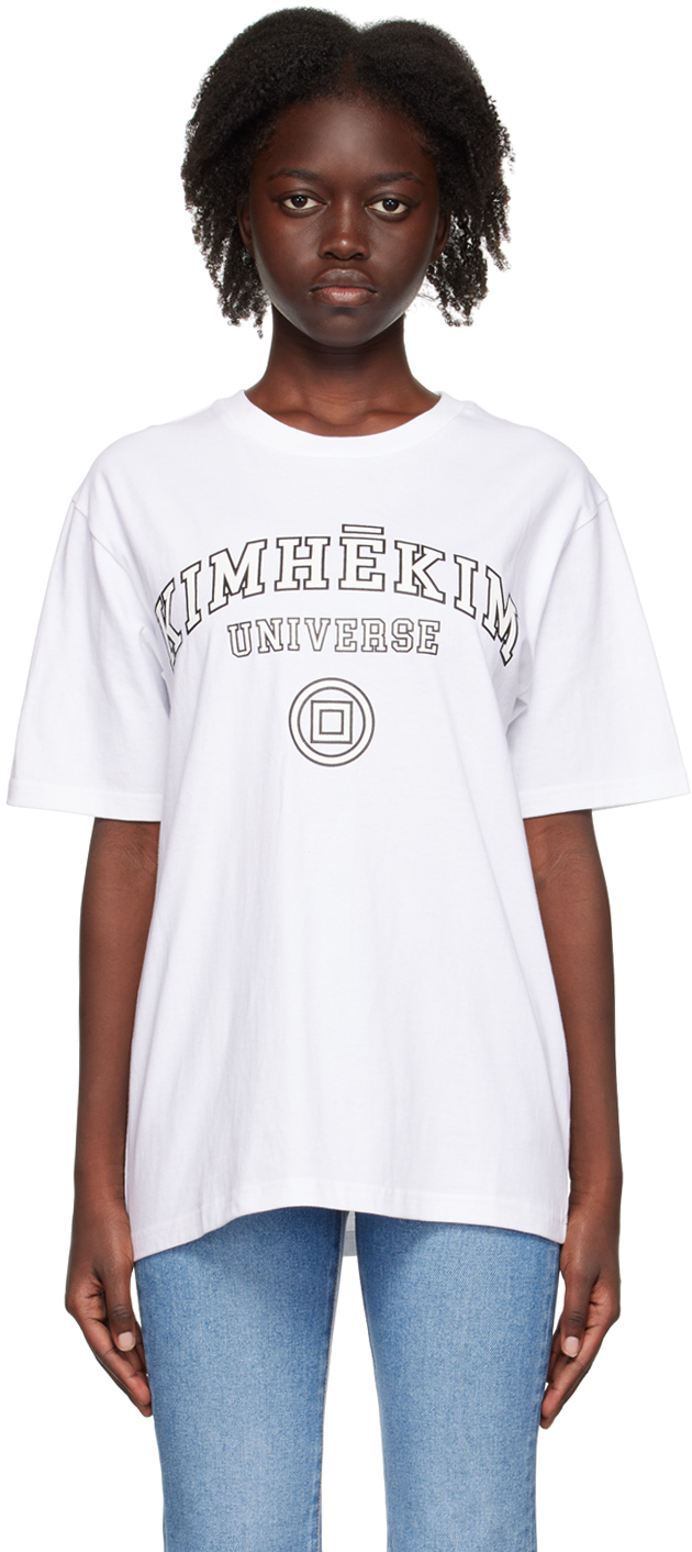 KIMHĒKIM: White Universe T-Shirt | SSENSE UK