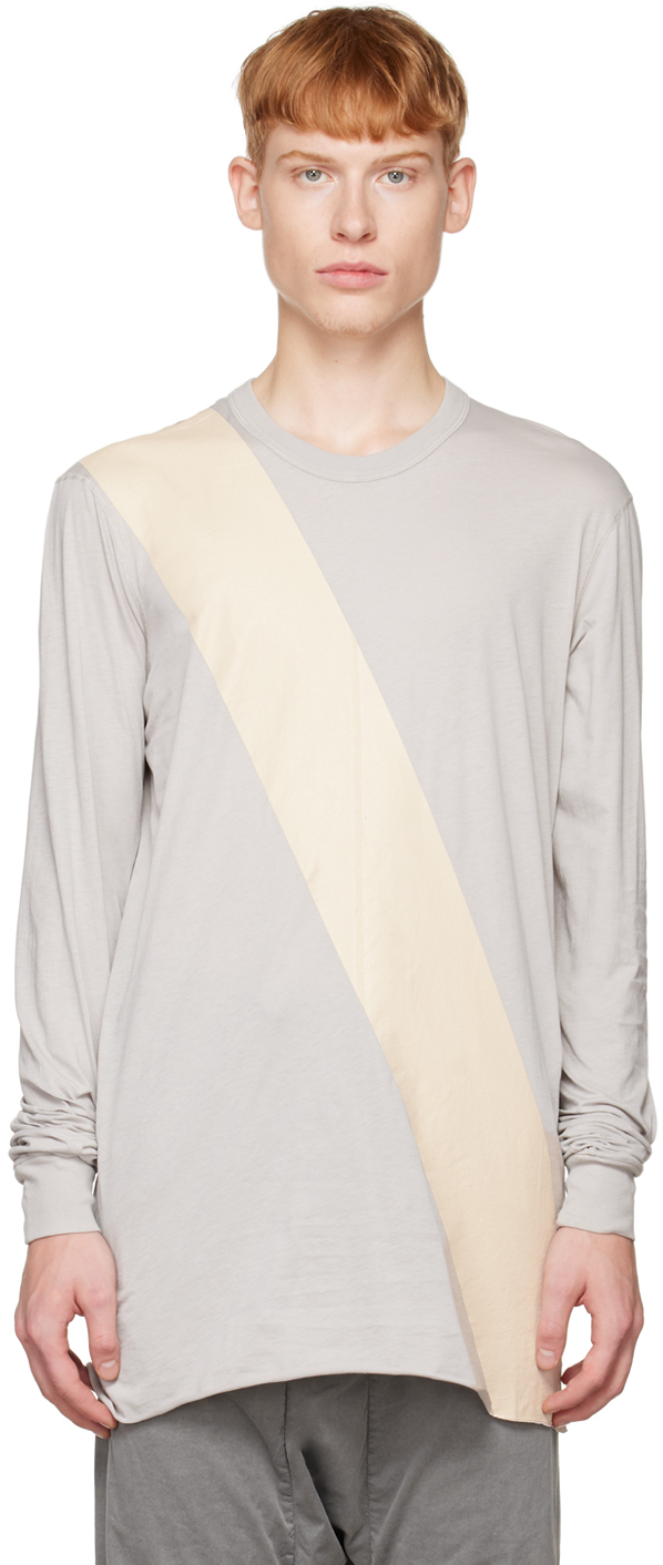 Gray Painted Long Sleeve T-Shirt