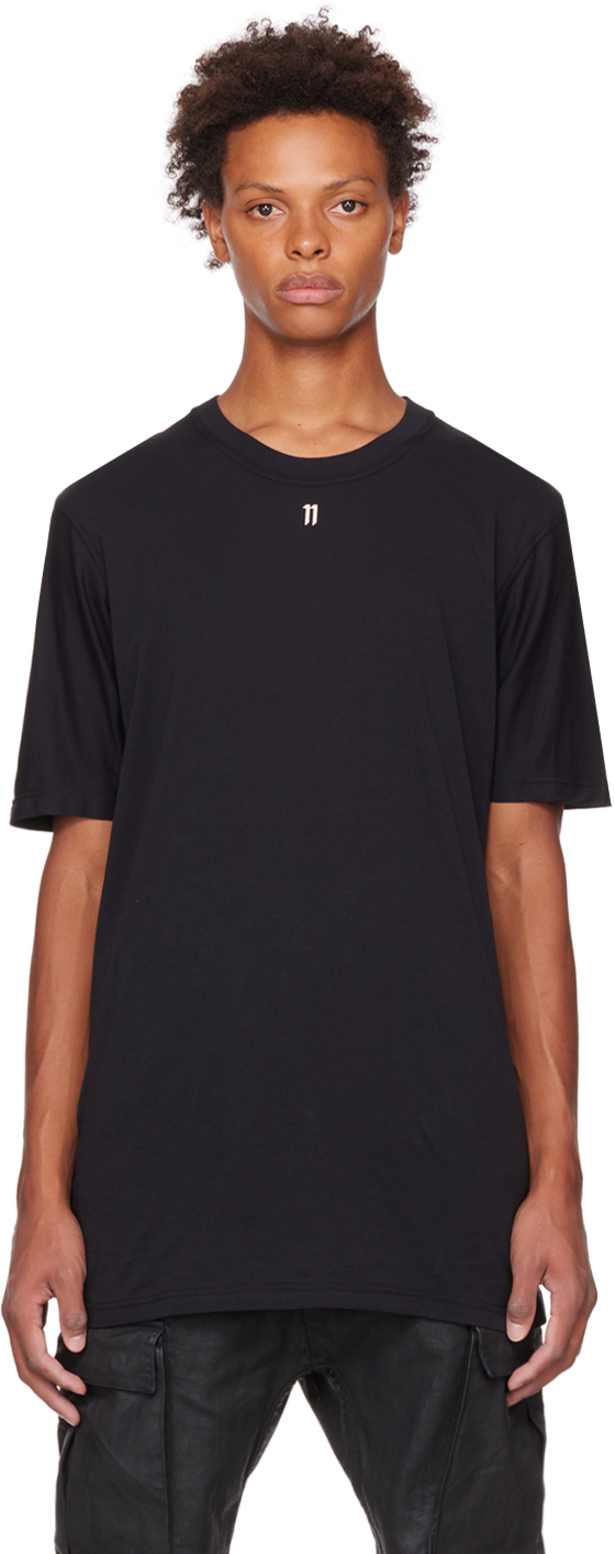 11 by Boris Bidjan Saberi: Black Drawstring T-Shirt | SSENSE Canada