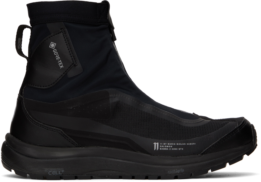 Black Salomon Edition Bamba2 High GTX Sneakers by 11 by Boris Bidjan ...