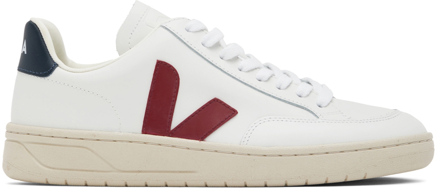VEJA White & Red V-12 Sneakers