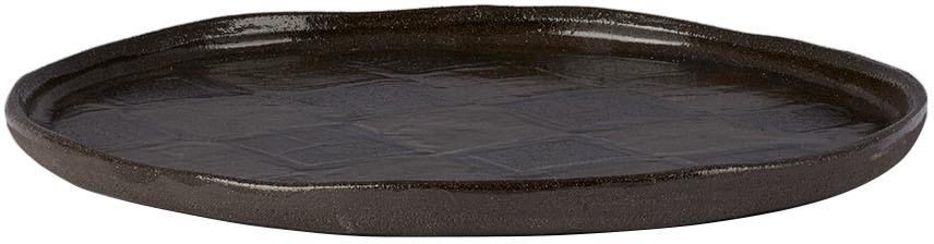Harlie Brown Studio Ssense Exclusive Black Glitter Check Plate