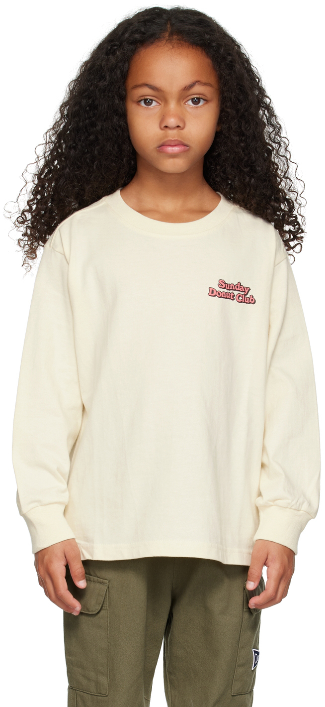 Long Sleeve Tees - Coffee & Donut : White