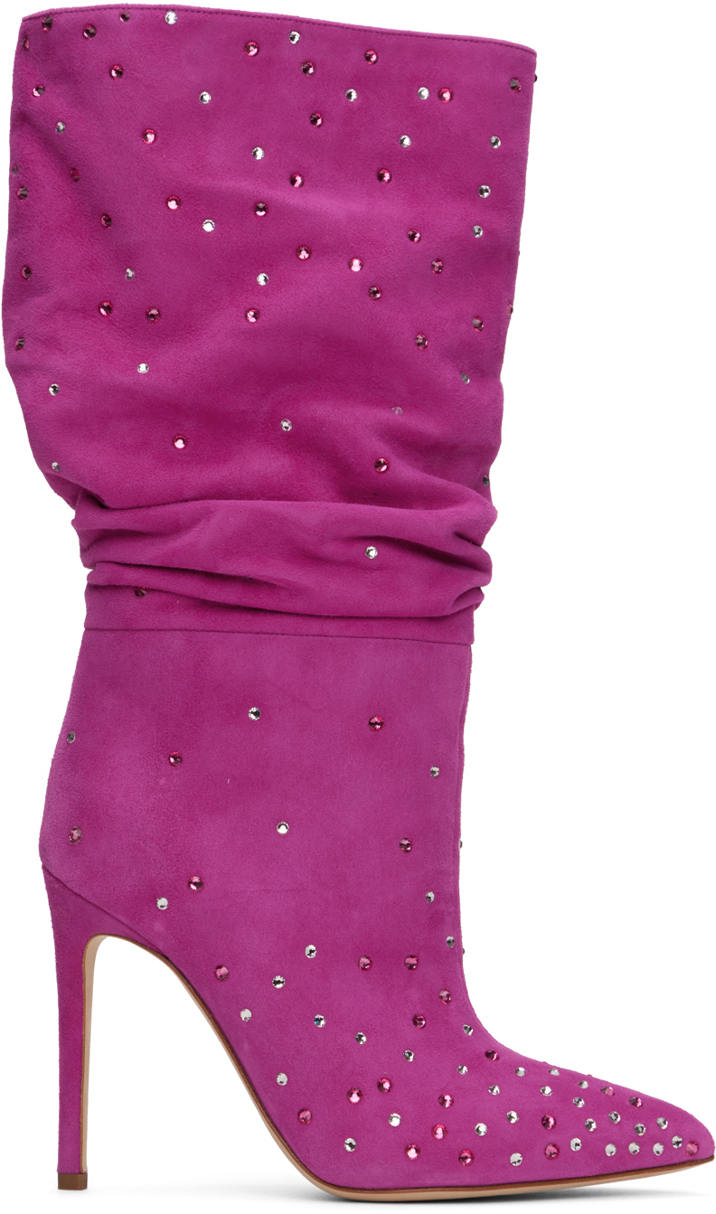 Paris Texas Pink Holly Slouchy Boots In Rose-pink