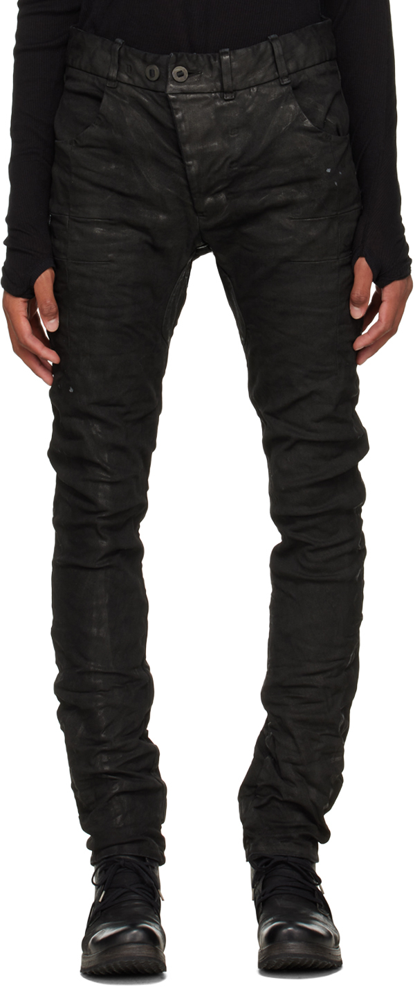 Boris Bidjan Saberi: Black P13 Coated Jeans | SSENSE