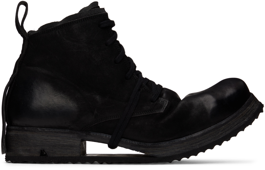 Black Faiden Lace-Up Boots Ssense Uomo Scarpe Stivali Stivali stringati 