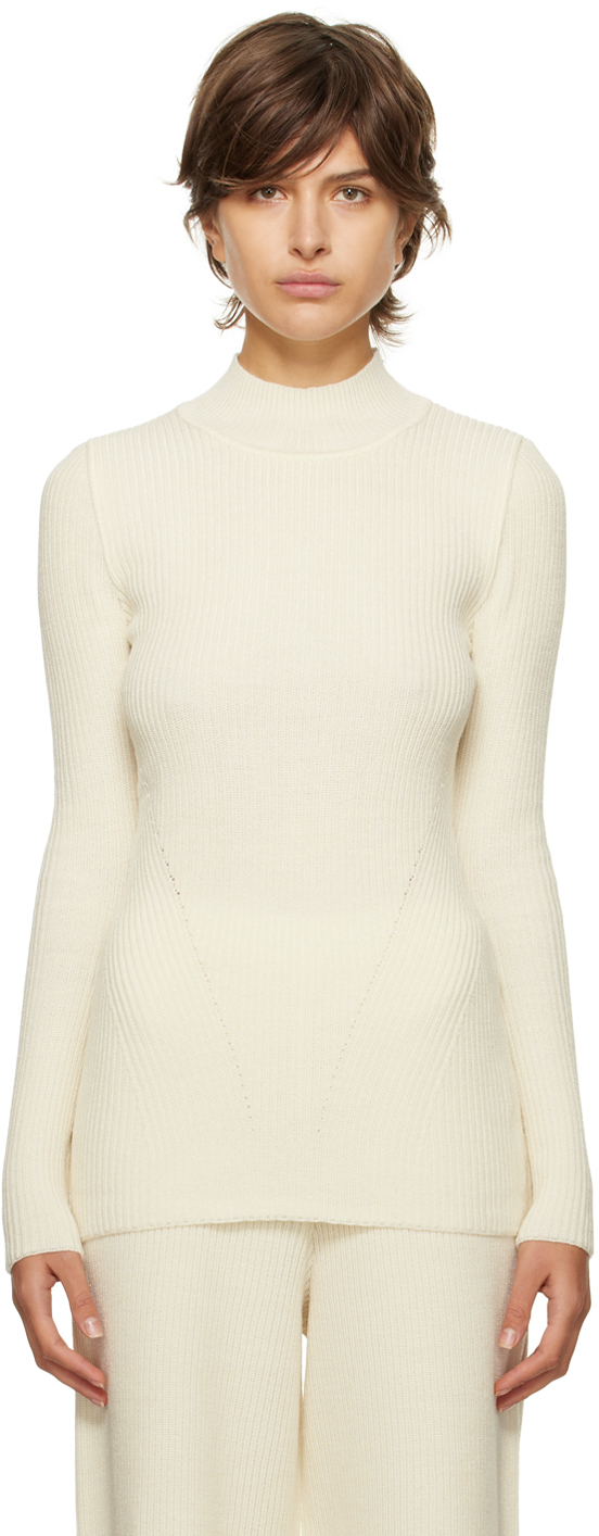 Off-White Turtleneck by Norba on Sale