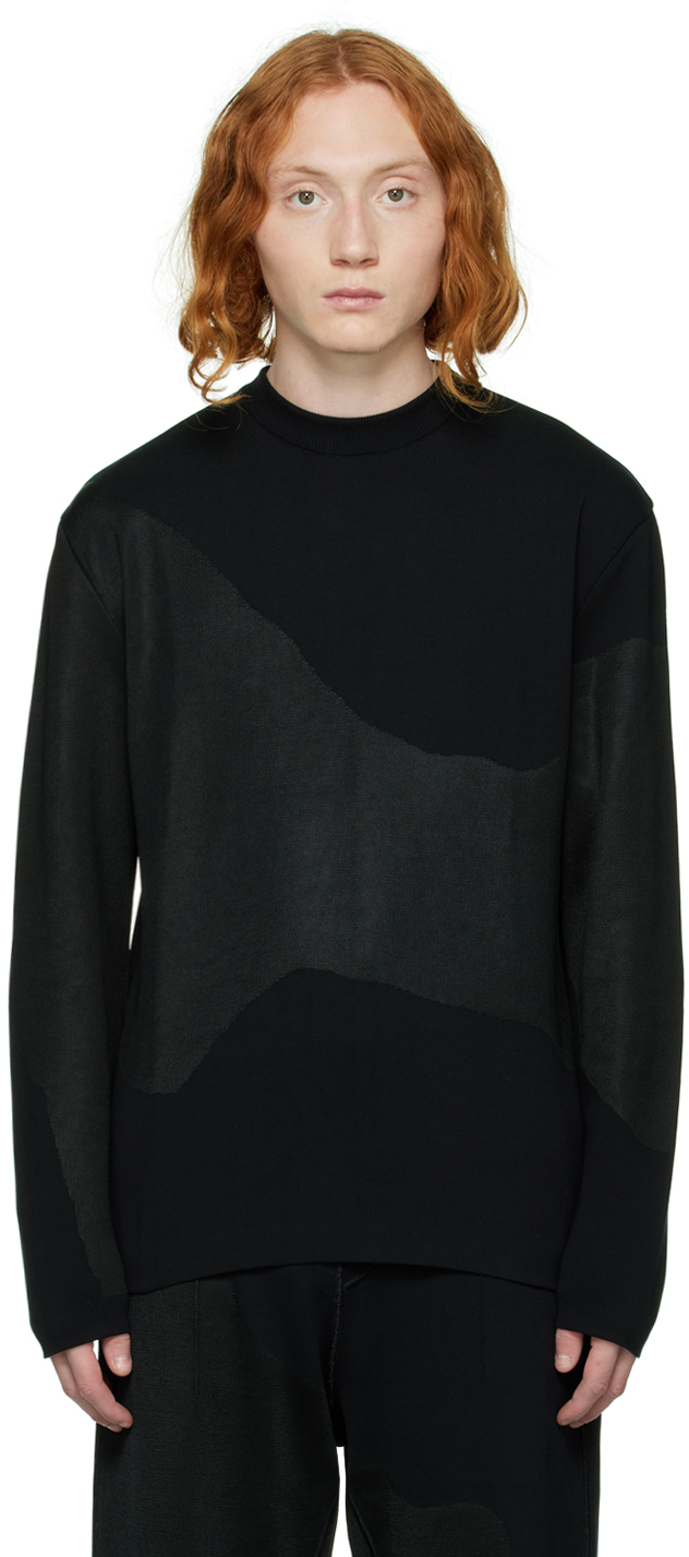 LGN Louis Gabriel Nouchi Black Jacquard Sweater