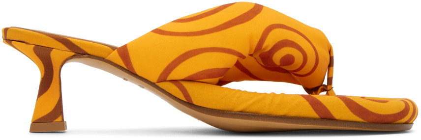 SSENSE Exclusive Orange Patel Heeled Sandals
