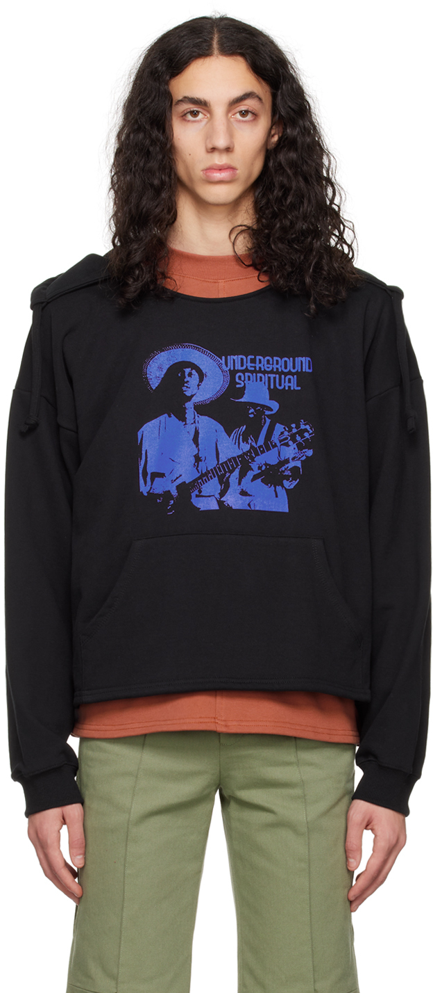 SSENSE Exclusive Black 'Underground Spiritual' Sweatshirt