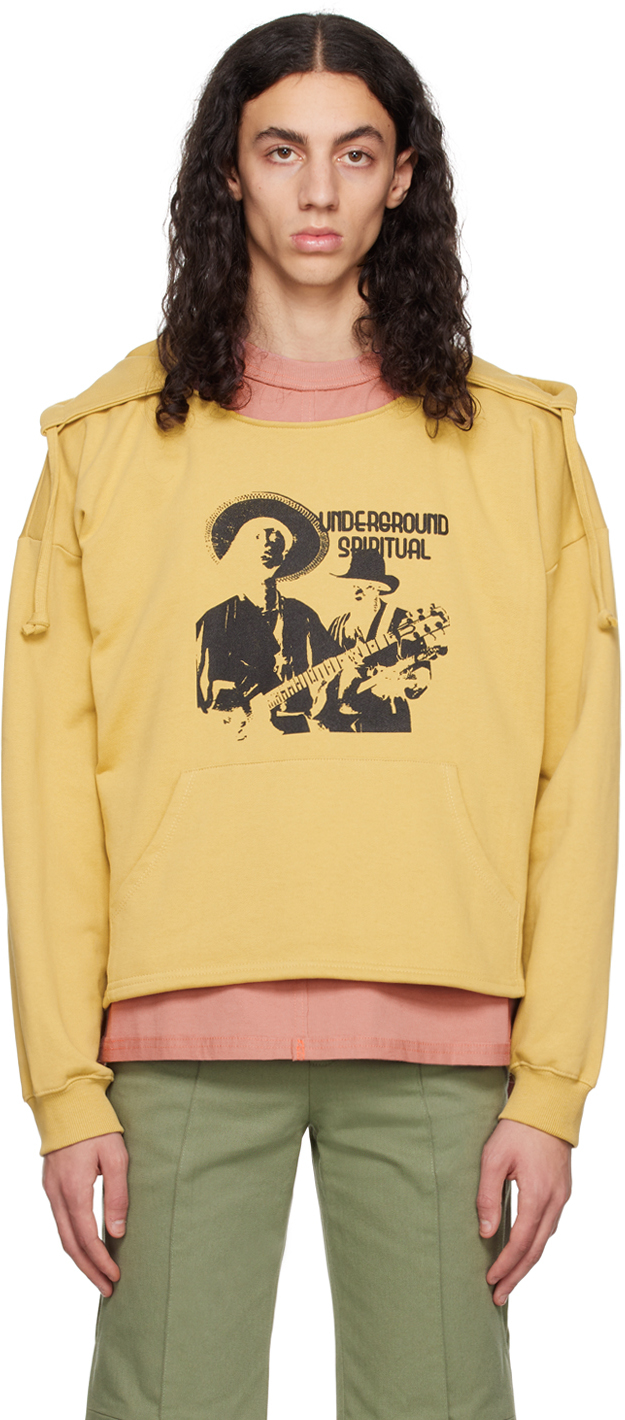 SSENSE Exclusive Yellow 'Underground Spiritual' Sweatshirt