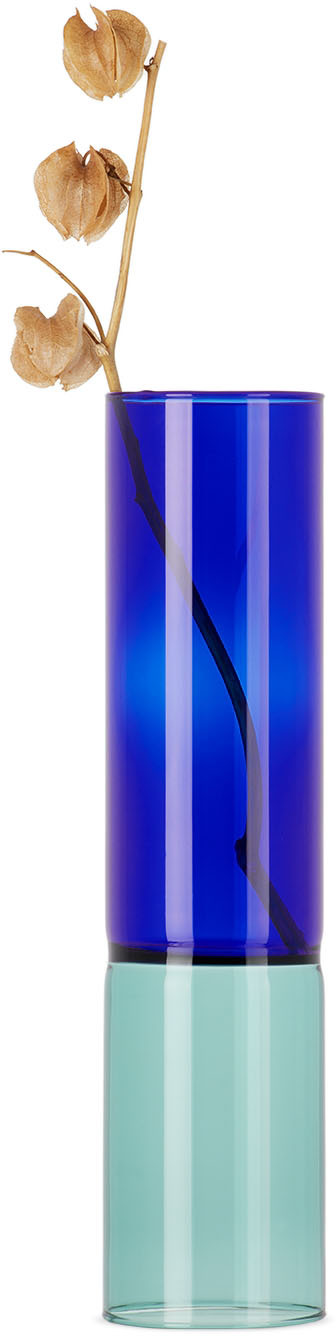 Green & Blue Bamboo Groove Vase by Ichendorf Milano | SSENSE Canada
