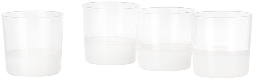 Ichendorf Milano White Light Water Glass Set, 4 Pcs In White/clear