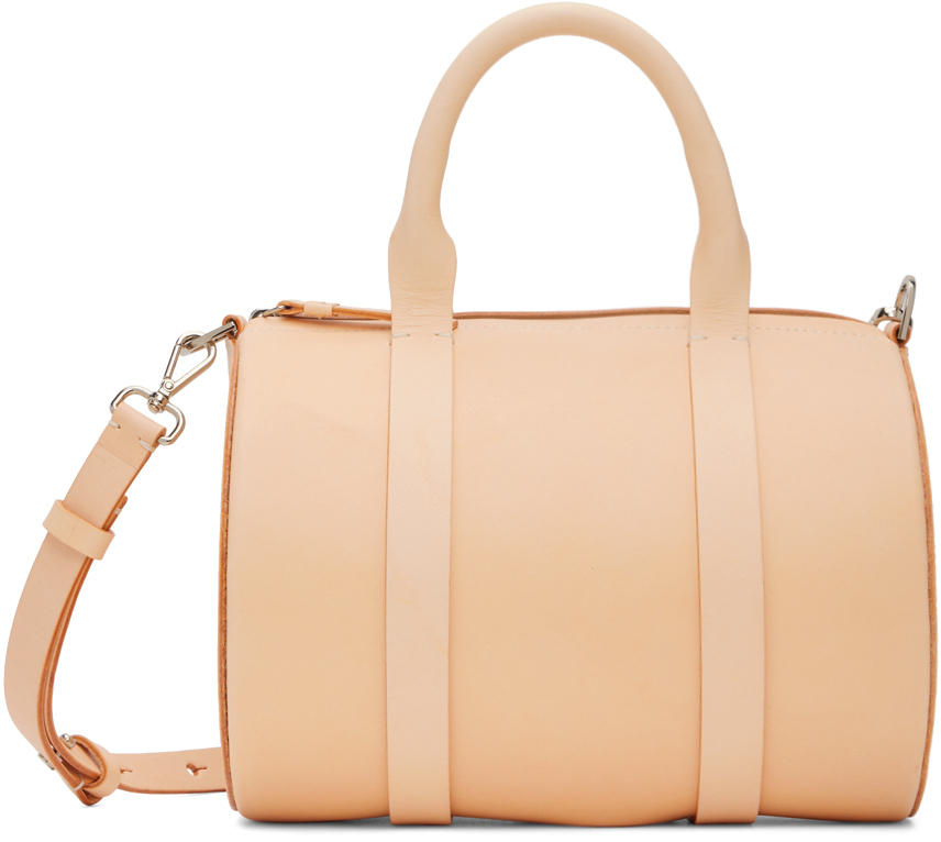 Building Block: Beige Mini Cylinder Duffle Bag | SSENSE