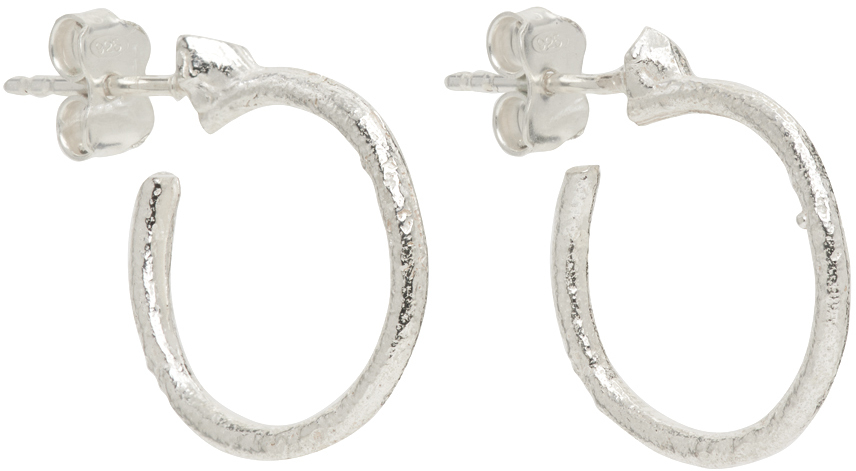 Silver Pearl Pin Earring Ssense Uomo Accessori Gioielli Orecchini 