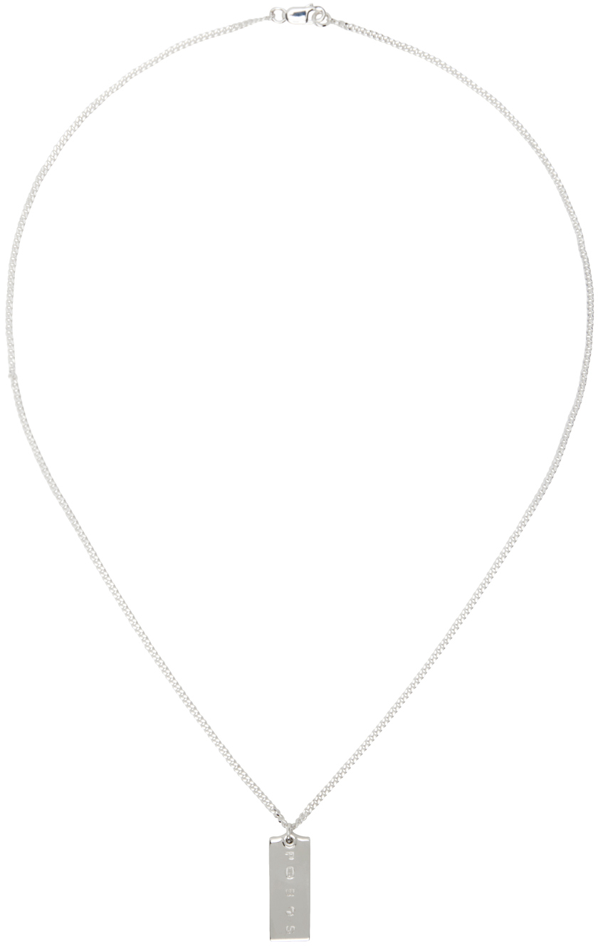 Silver Braque Pendant Necklace