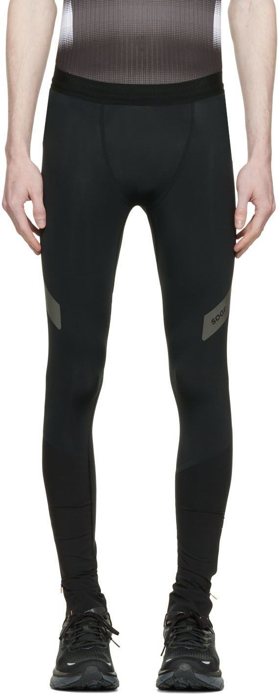 Soar Dual Fabric 3.0 Thermal Running Leggings In Black