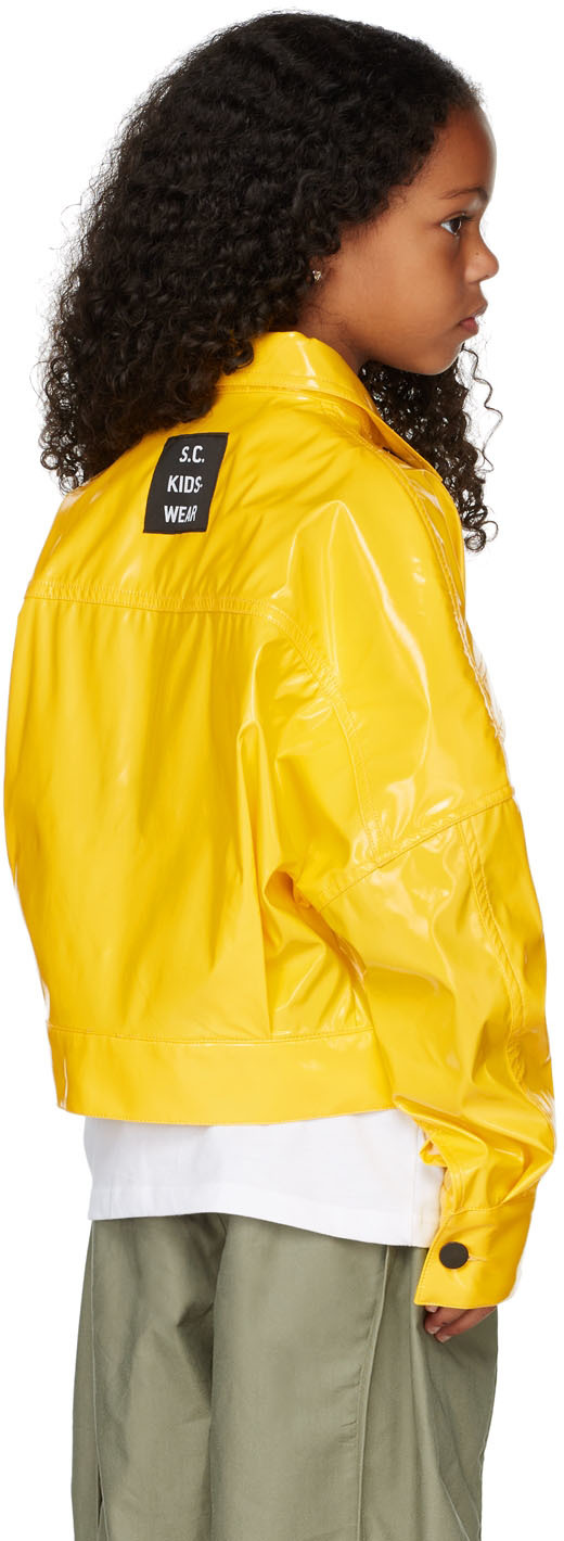 S.c. Ssense Exclusive Kids Yellow Mini Macro Jacket In Yellow