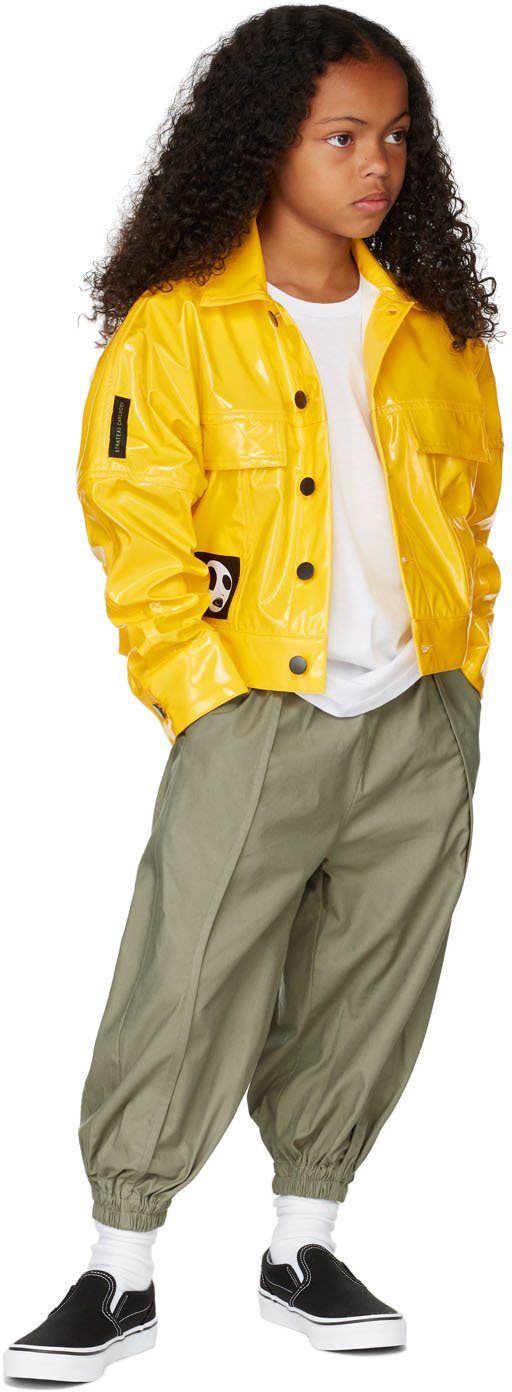 S.c. Ssense Exclusive Kids Yellow Mini Macro Jacket In Yellow