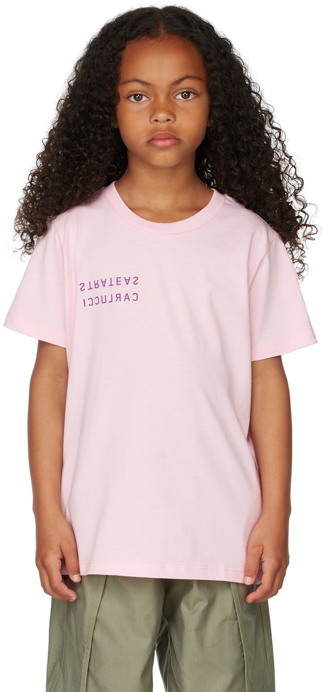 SSENSE Exclusive Kids Pink Mini Carbon Visions T-Shirt STRATEAS CARLUCCI on Sale