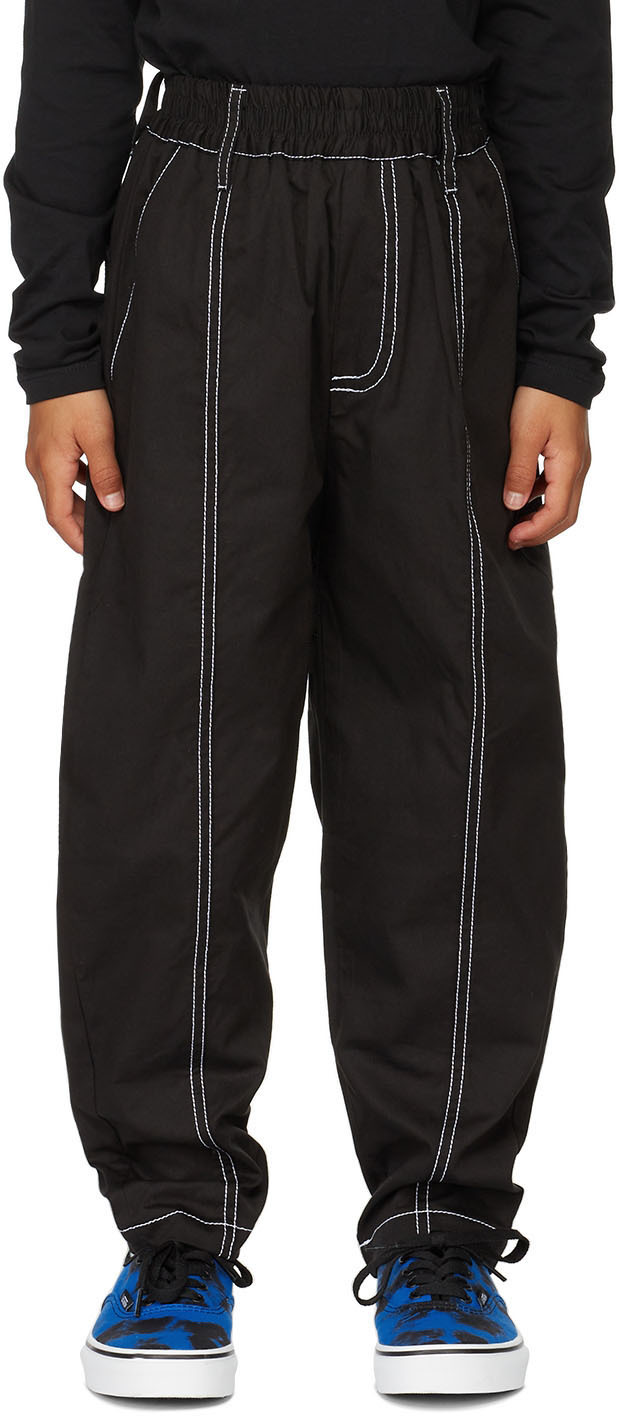 S.c. Ssense Exclusive Kids Black Mini Pom Trousers