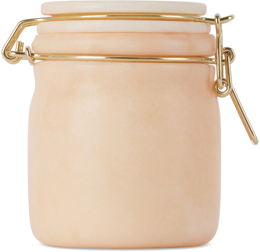 Editions Milano White Miss Marble Calacatta Jar In Pink