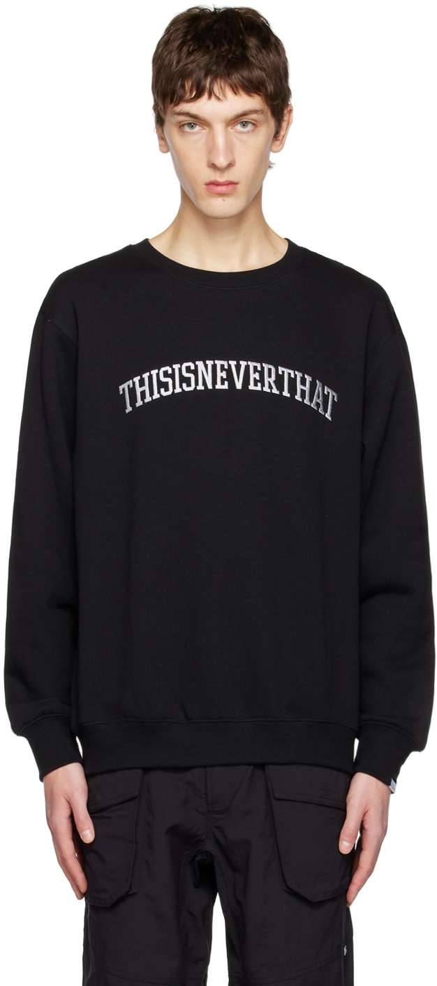 thisisneverthat: Black Arch Sweatshirt | SSENSE