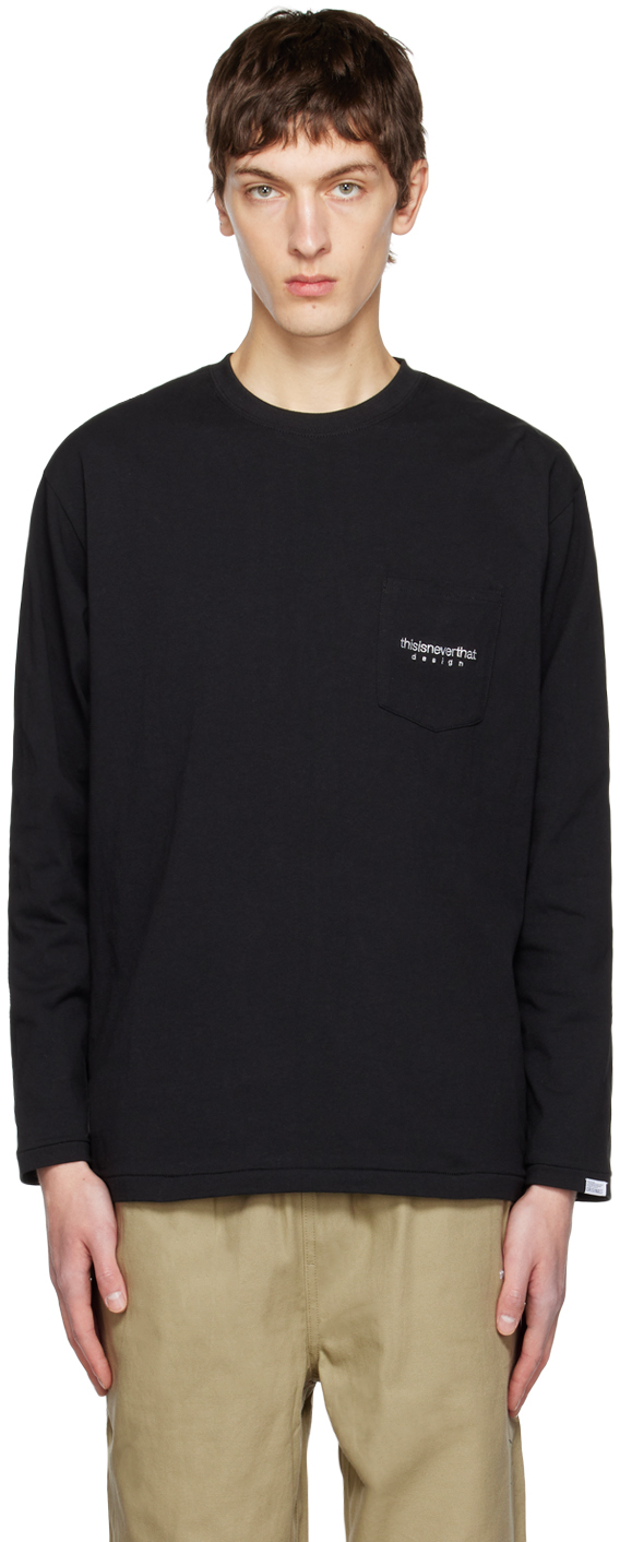 Thisisneverthat Black Crewneck Long Sleeve T-shirt ModeSens