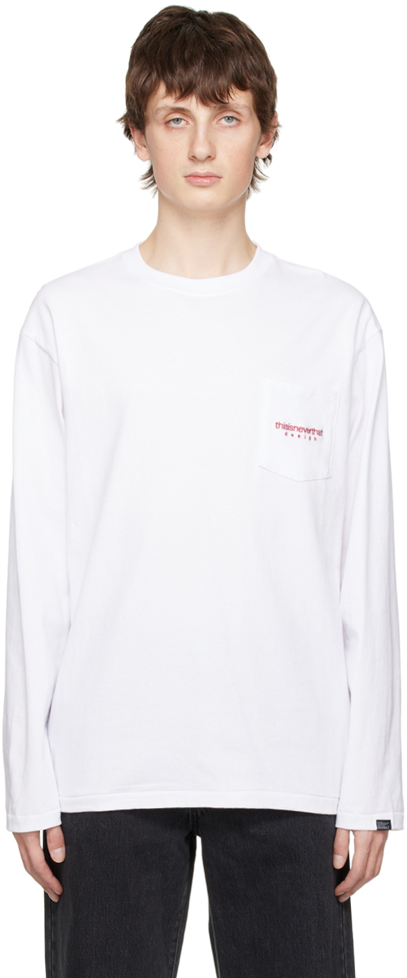 Thisisneverthat White Pocket Long Sleeve T-shirt
