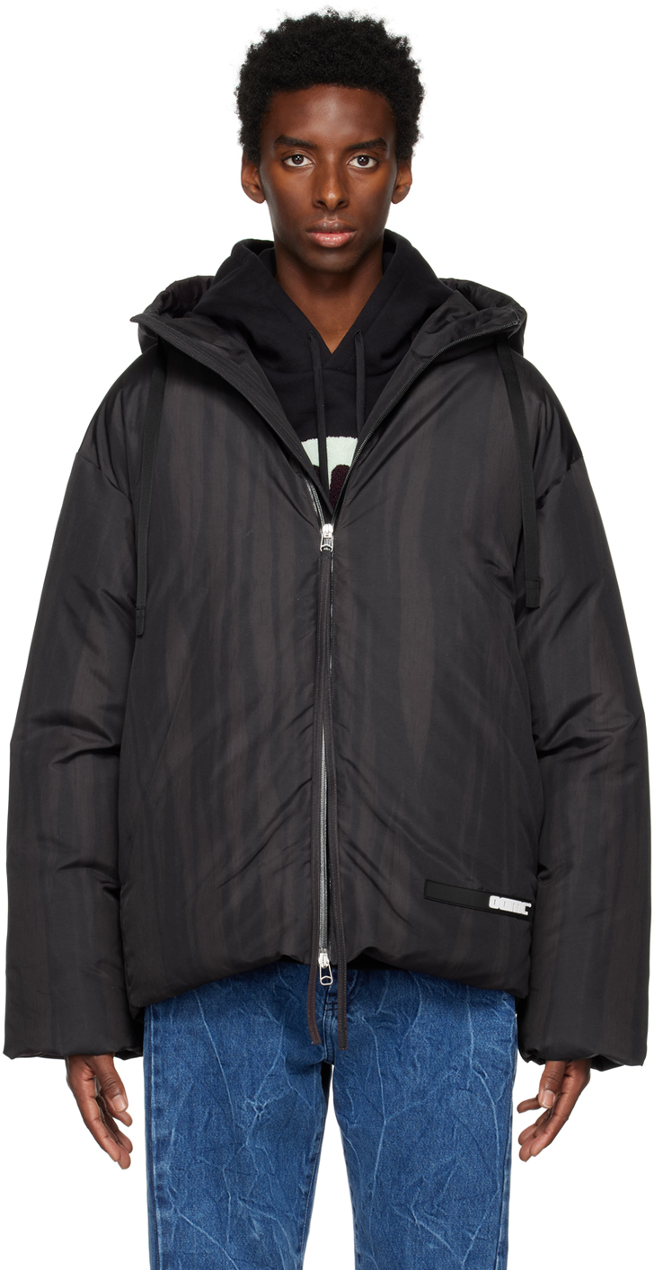 Shop Oamc Brown Insulated Jacket In 202 Dark Wood