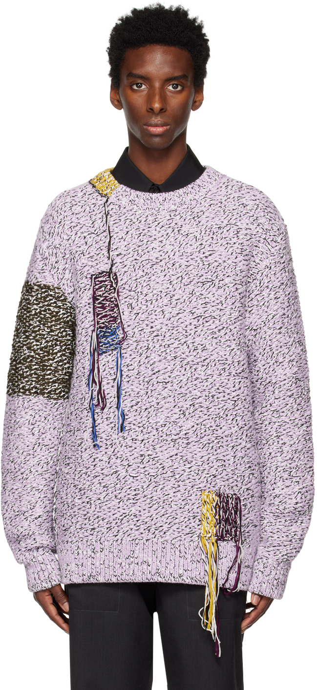 Shop Oamc Purple String Sweater In 536 Lilac
