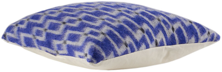 Zankov Ssense Exclusive Blue & White Joshua Cushion In Blue & White