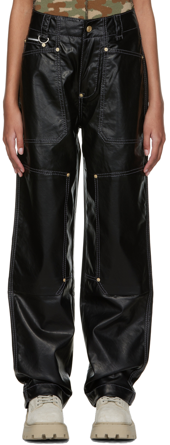 Black Mercury Trousers Ssense Donna Abbigliamento Pantaloni e jeans Pantaloni Pantaloni di pelle 
