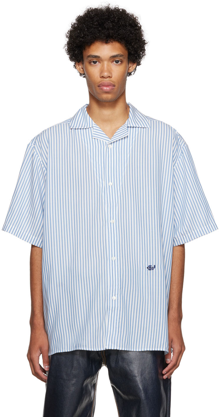 SSENSE Exclusive Blue & White Alonzo Shirt