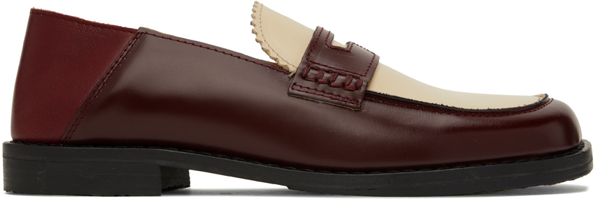 Burgundy & Off-White Otello Loafers by EYTYS on Sale