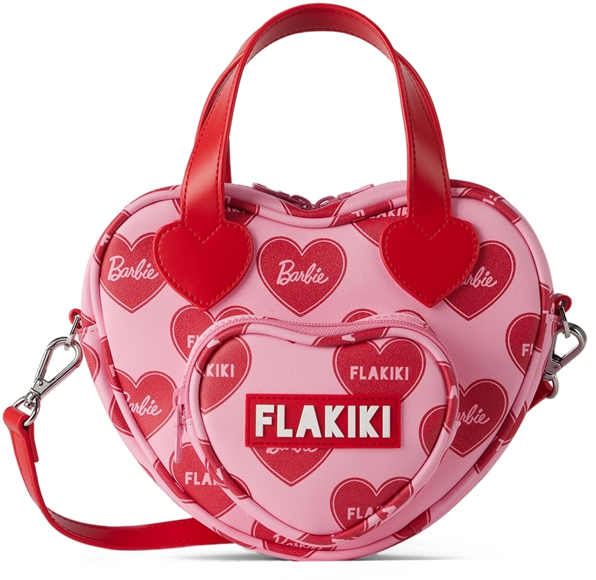 Ssense Accessori Borse Zaini SSENSE Exclusive Kids Pink Barbie Edition Heart Backpack 