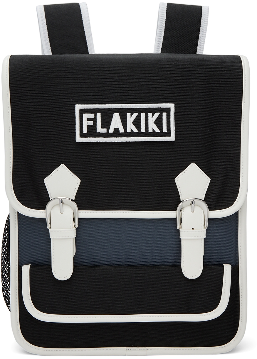SSENSE Exclusive Kids Black White School Backpack by FLAKIKI on Sale