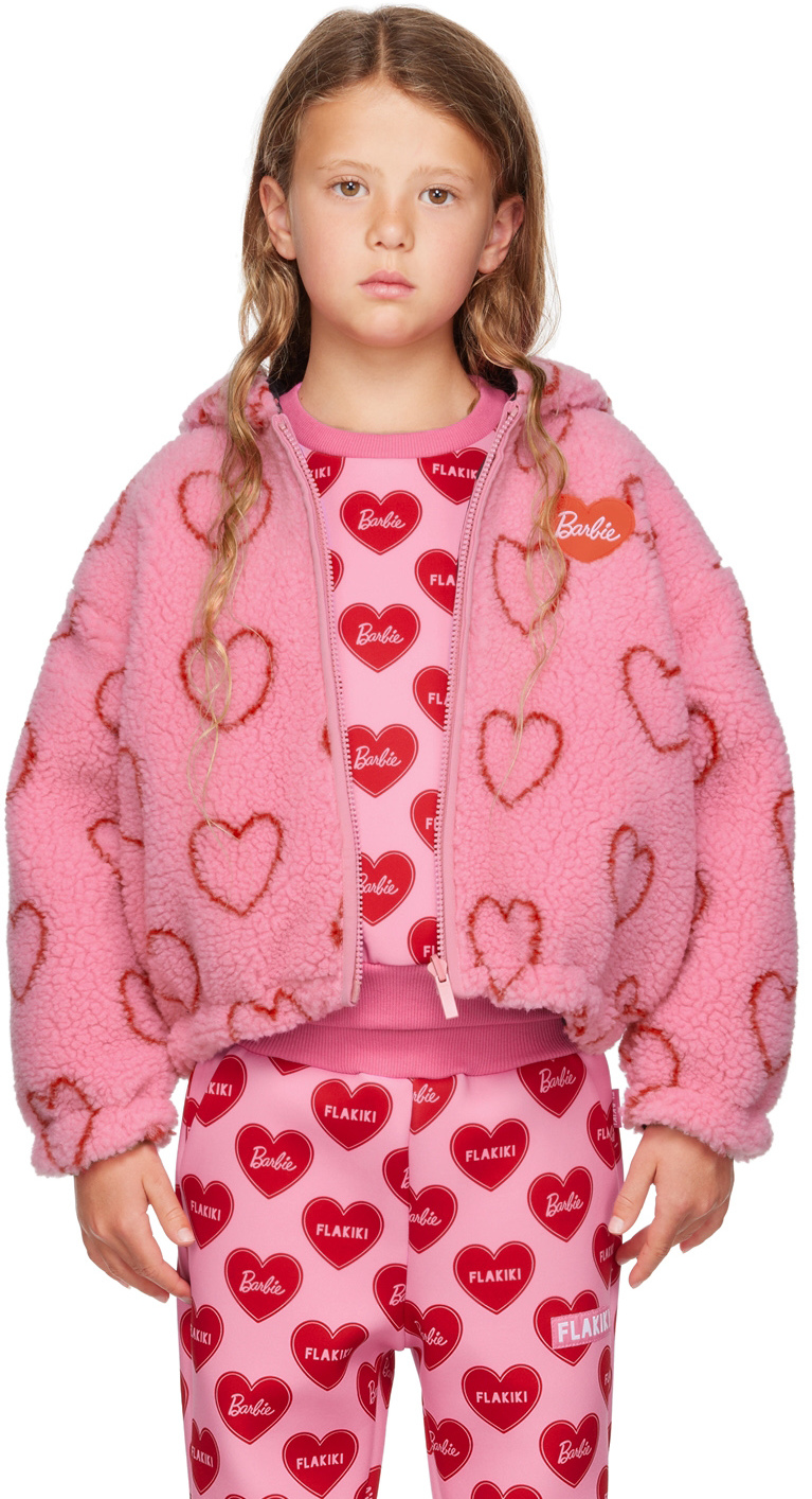Ssense Abbigliamento Cappotti e giubbotti Giacche Giacche di pile SSENSE Exclusive Kids Reversible Barbie Fleece Hooded Jacket 