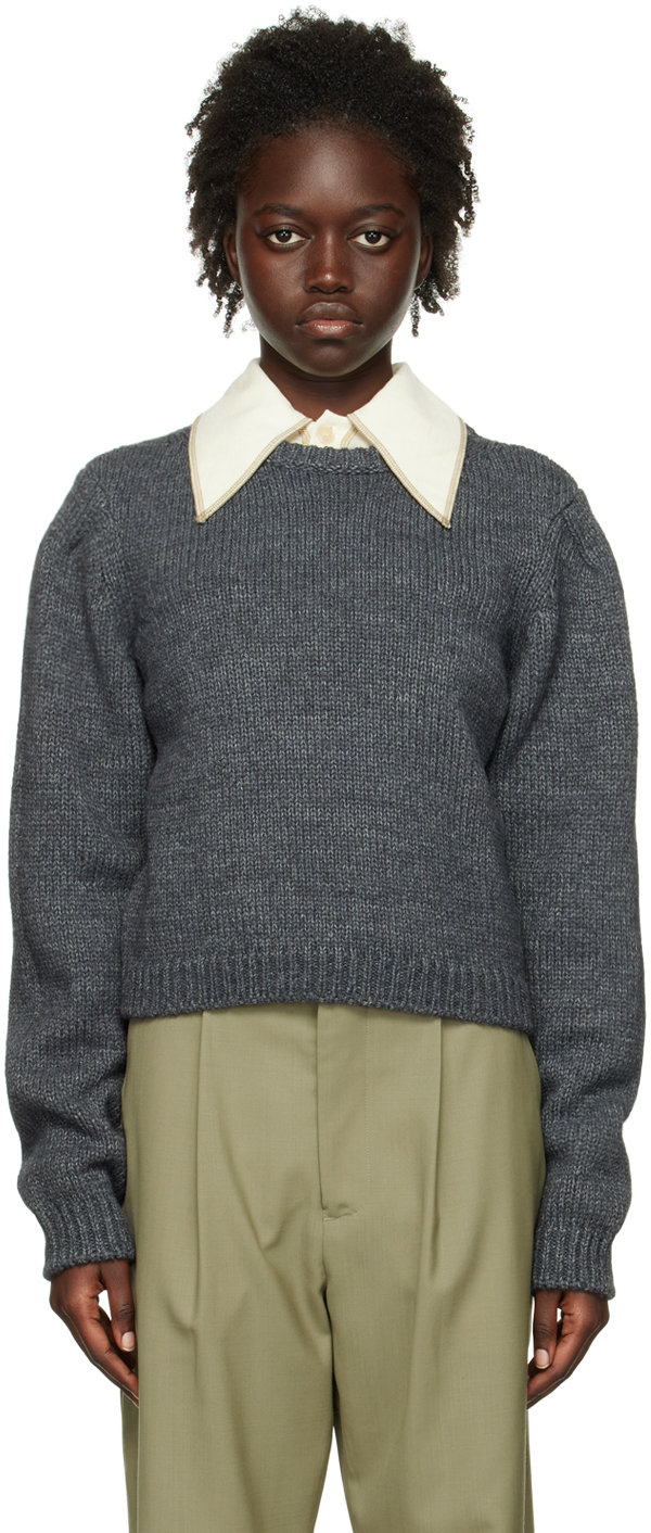 LEMAIRE: Gray Crewneck Sweater | SSENSE