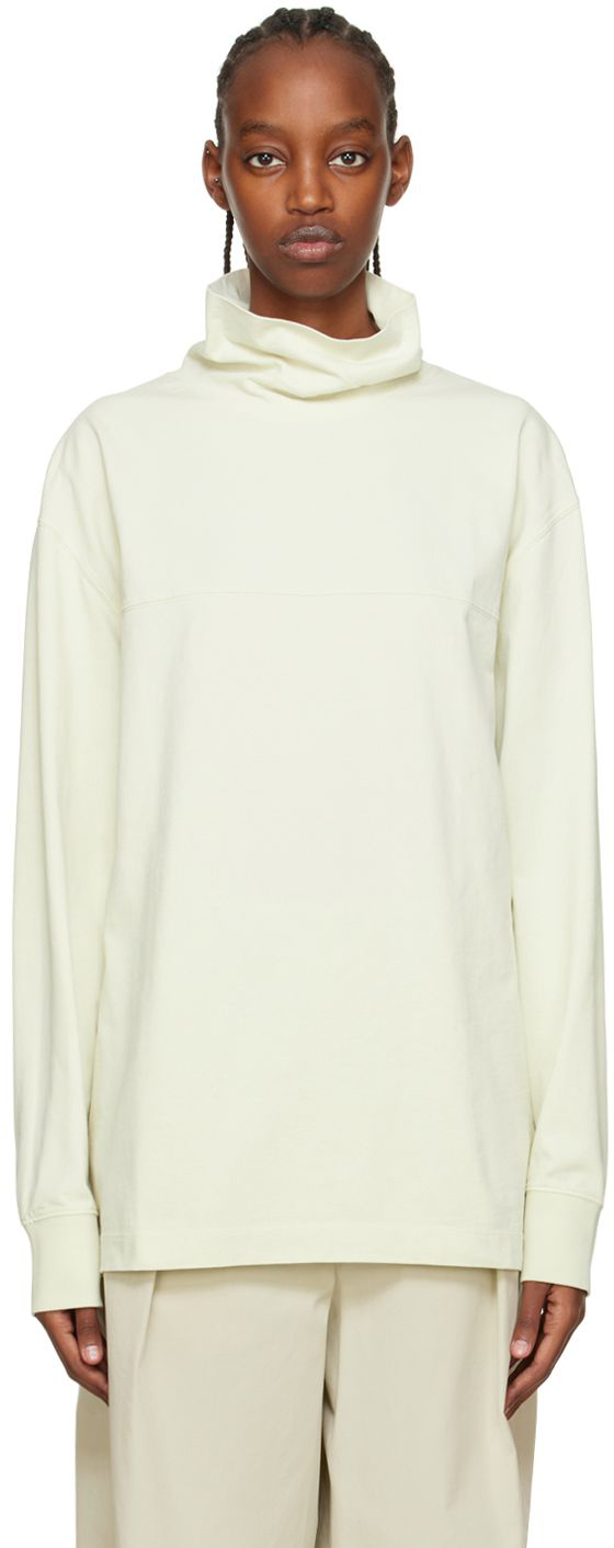 Lemaire: Off-White Garment-Dyed Turtleneck | SSENSE