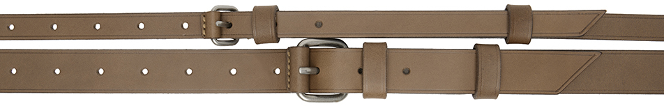 Lemaire Taupe Double Buckle Belt
