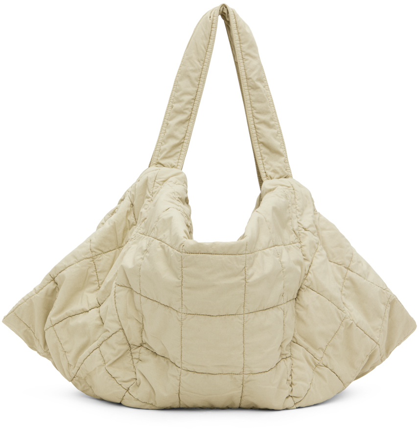 LEMAIRE: Beige Large Wadded Tote | SSENSE Canada