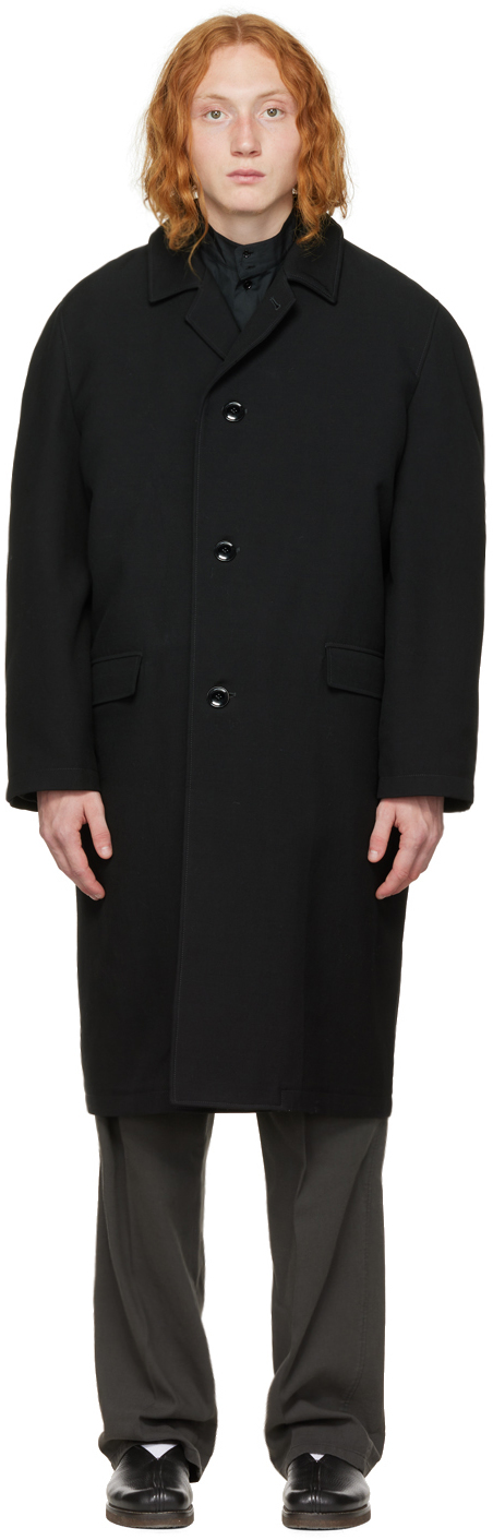 Black Crombie Coat