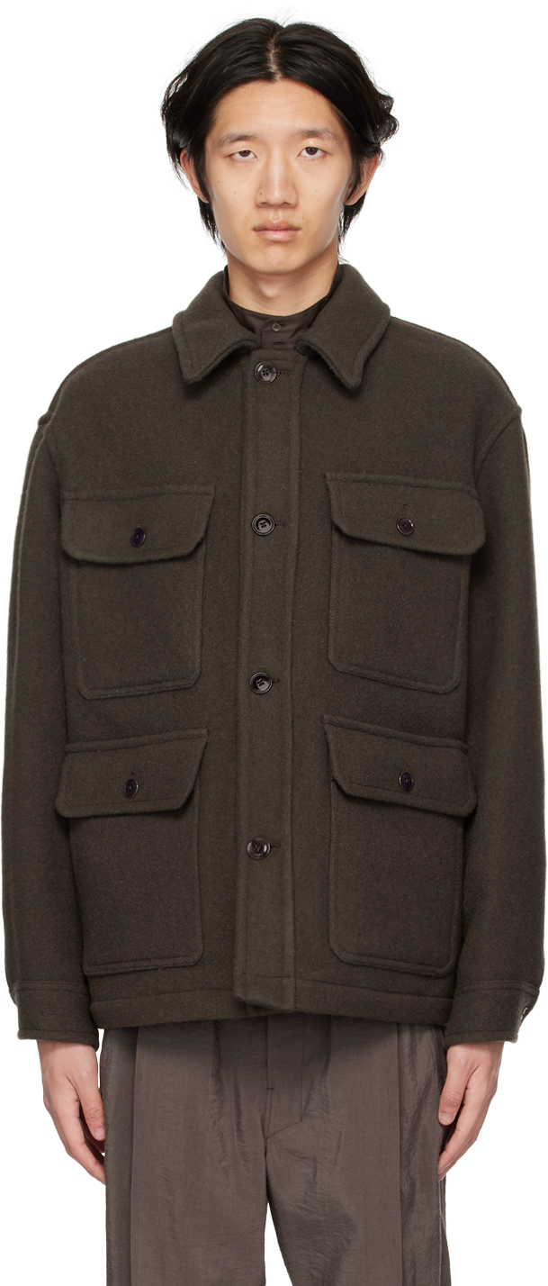 LEMAIRE: Khaki Hunting Jacket | SSENSE UK