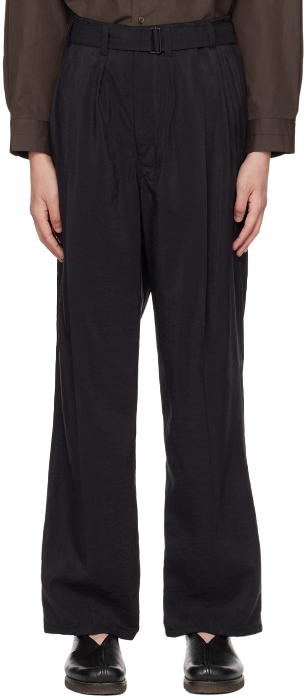 Lemaire Black Pleated Trousers | ModeSens