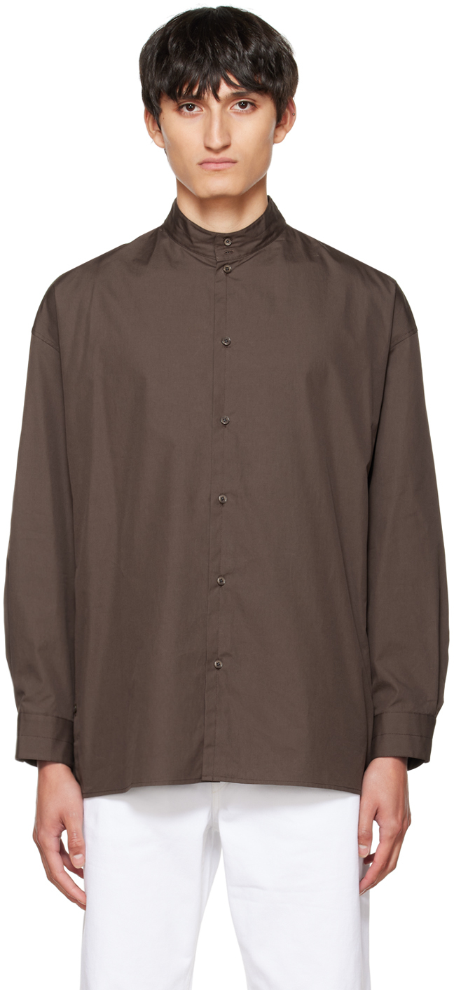 LEMAIRE: Brown Twisted Shirt | SSENSE