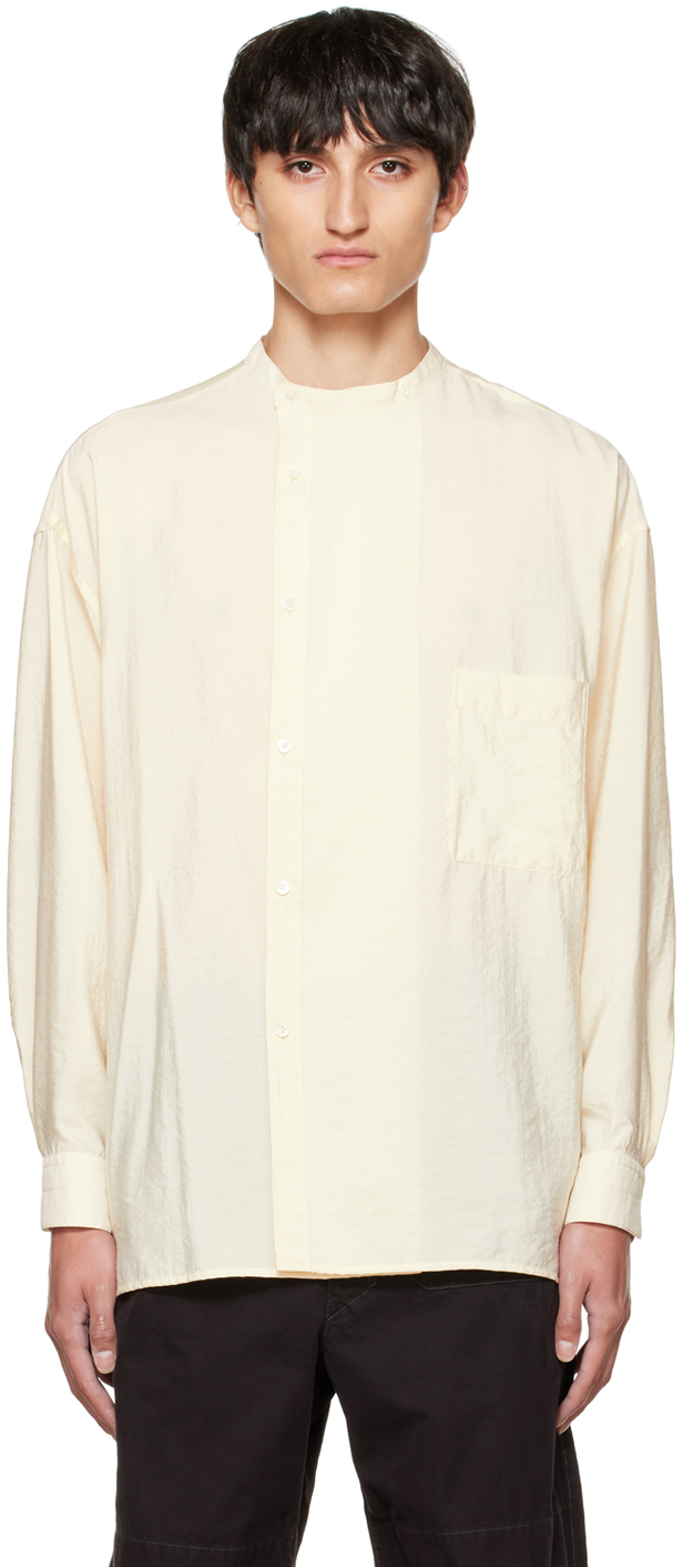 Beige Asymmetric Shirt by LEMAIRE on Sale
