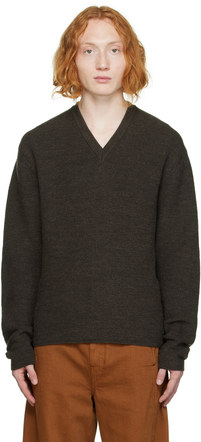 Save 2% Mens Sweaters and knitwear Lemaire Sweaters and knitwear Lemaire V-neck Wool Jumper in White for Men 