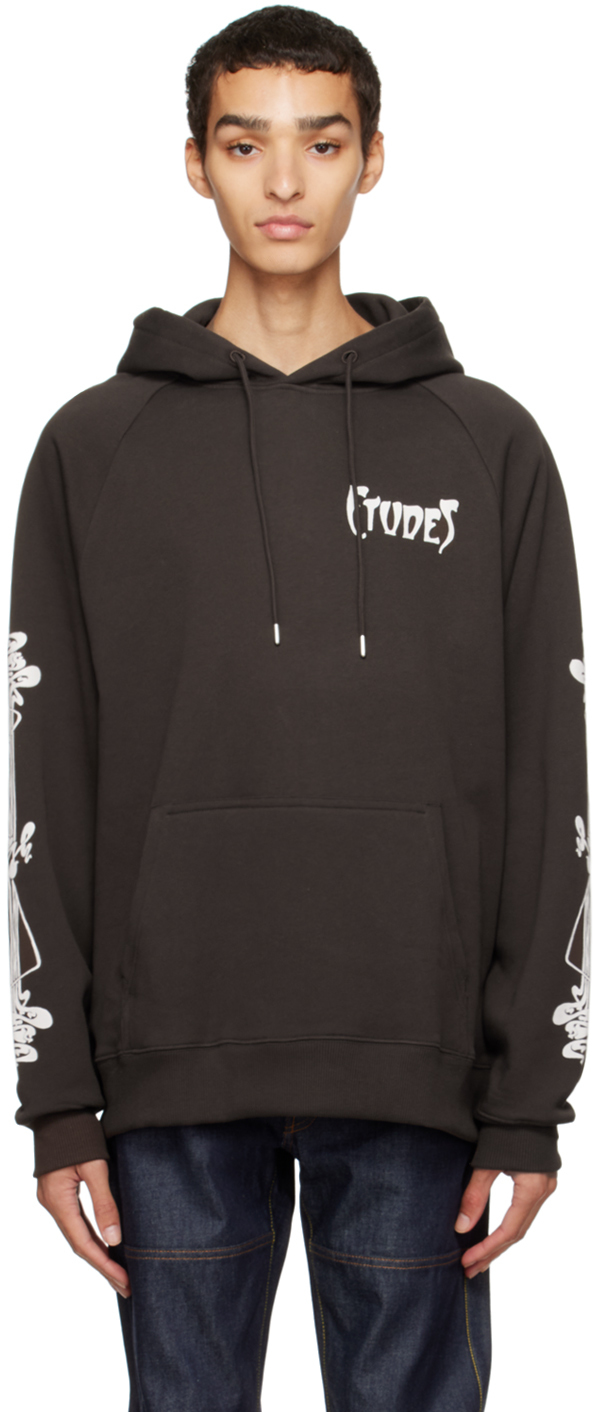 Brown Racing Paris Hoodie by Études on Sale